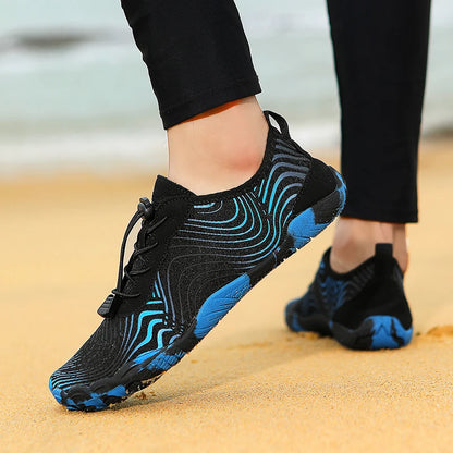 Mens River Tracking Shoes New Five Finger Swimming Surfing Breathable Elastic Aqua Shoes Unisex Summer Barefoot Beach Sneakers
