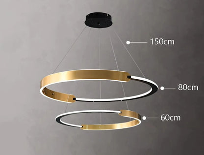 Modern rings long Pendant lights led Chandeliers for living room 2023 indoor lighting Ceiling lamp interior lighting Chandeliers