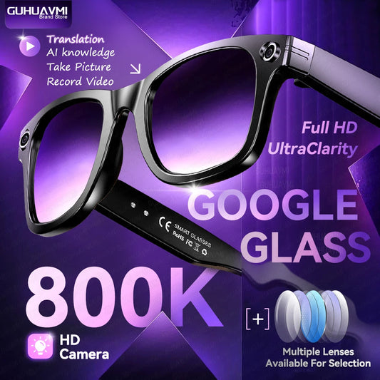 AI Smart Glasses with 8MP Camera Video Recording 100+ Languages Translation Sunglasses Bluetooth Call Music Play Men Women 2026