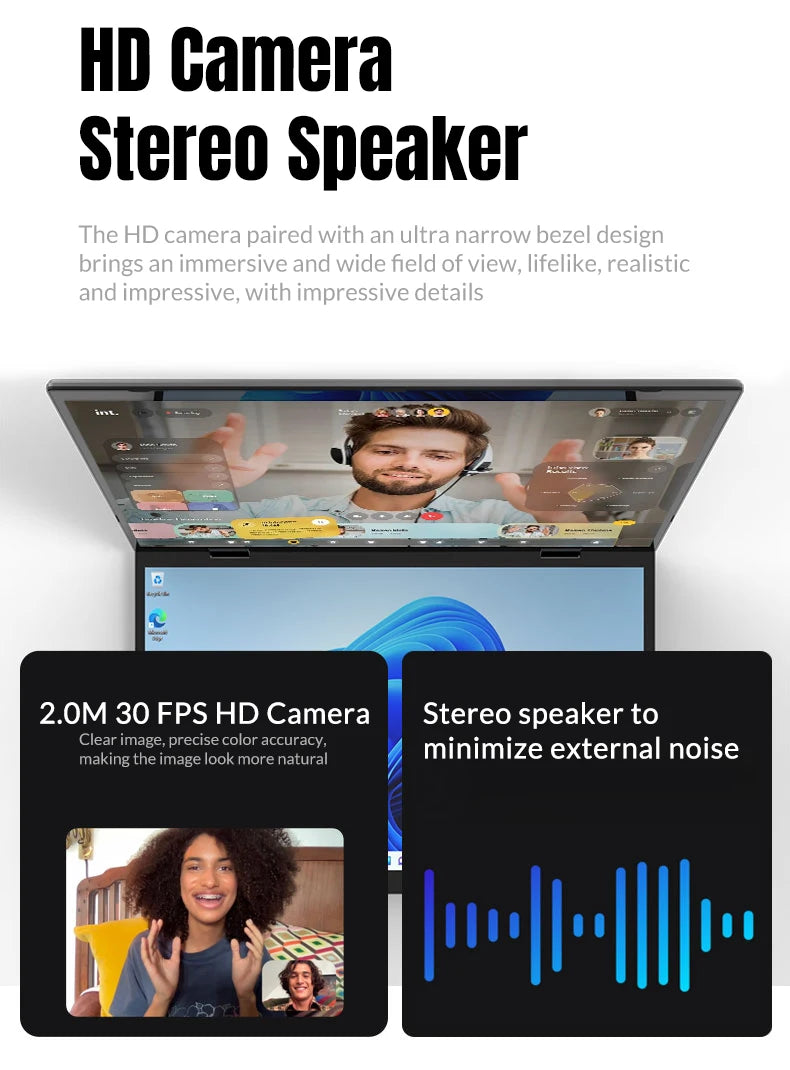 CRELANDER Mini Laptops 14 Inch 2240*1440 Double Touch Screen Intel Processor Foldable Tablet PC Windows11 Dual Screen Laptop