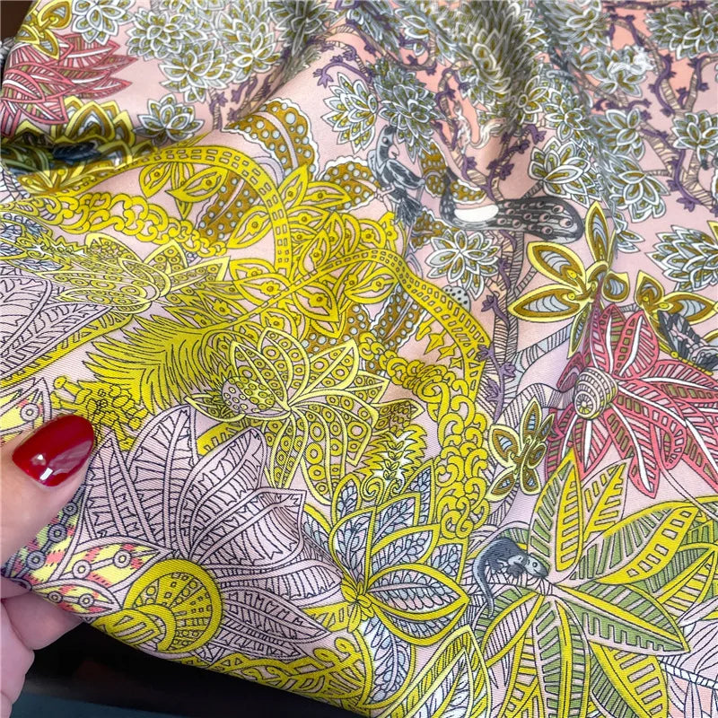 Brand Twill Silk Scarf Women Luxury Shawl Wrap 90cm Square Headband Print Neck Tie Female Hijab Satin Echarpe 2025 Bandana