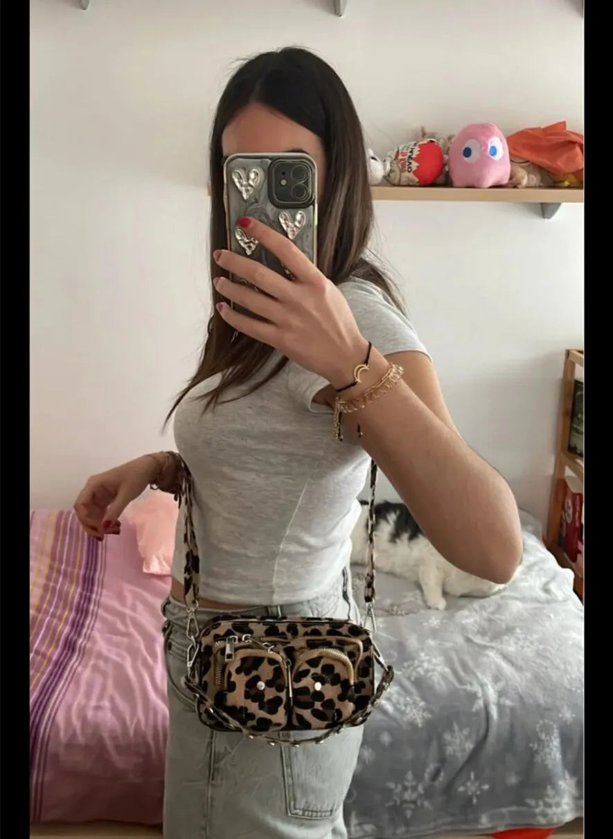 New Leopard Crossbody Bags For Women 2024 Luxury Handbags Designer Ladies Hand Shoulder Messenger Bag Sac A Main Female
