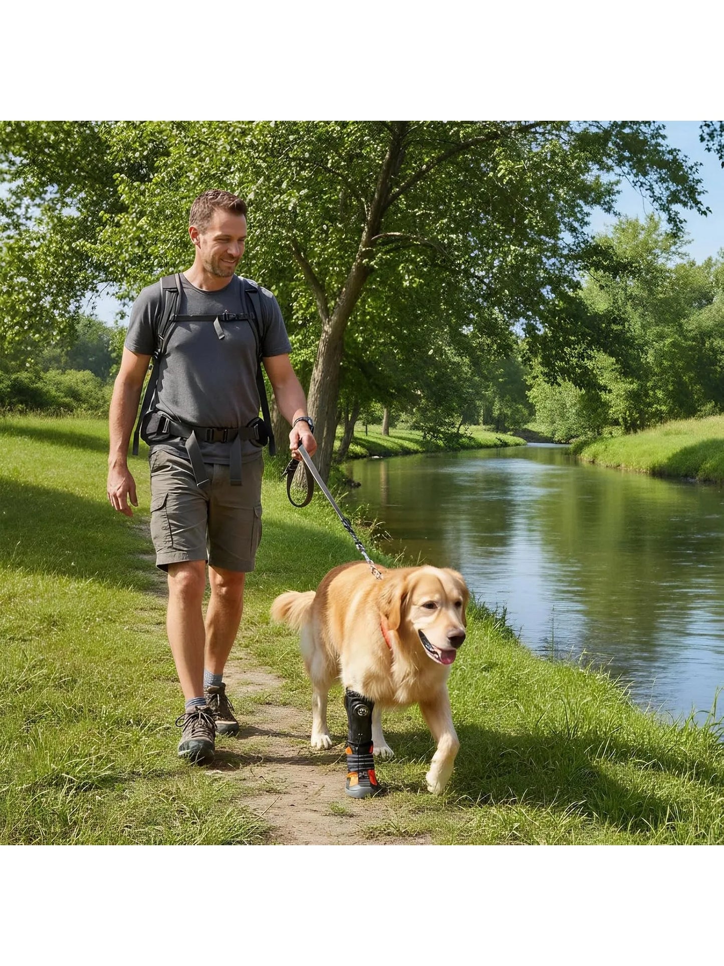 No KnucklingCorrective Dog Shoe,Drop Foot Support with Adjustable Reel, Paw Leg Brace Support - Lift Toes for Arthritis,Mobility