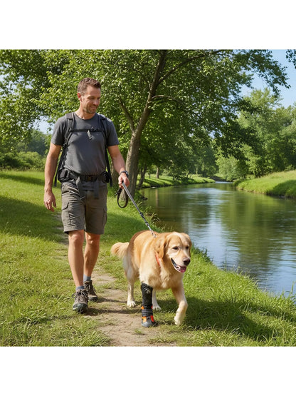 No KnucklingCorrective Dog Shoe,Drop Foot Support with Adjustable Reel, Paw Leg Brace Support - Lift Toes for Arthritis,Mobility