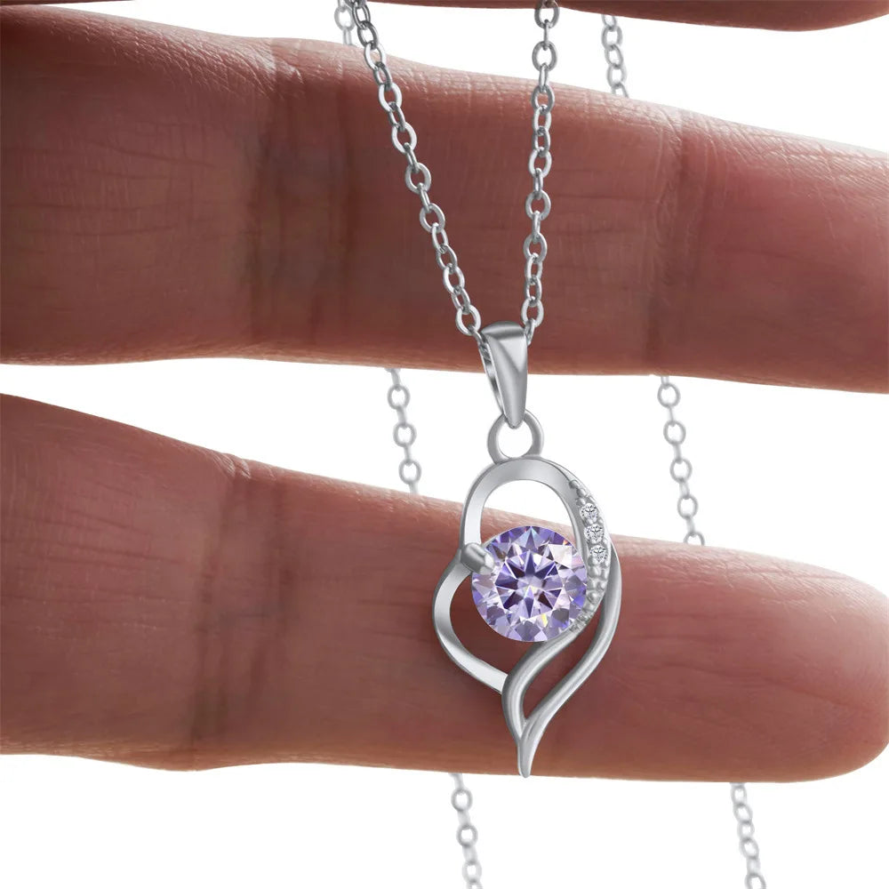 Butterflykiss 925 Sterling Silver Open Heart Pendant Necklace D VVS1 Round Cut Moissanite Love Charm Necklace For Women