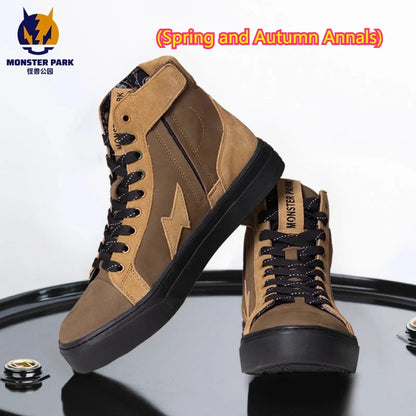 Motorcycle Boots Microfiber Off-road Motocross Shoes Anti-slip Biker Boots for Men Women Causal Motorboats Motorcycle Sneakers