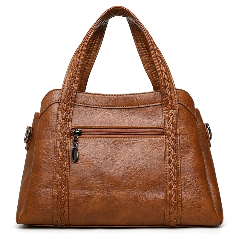 Elegant Women PU Leather Handbag Multiway Shoulder Bag Crossbody Purse for Ladies Stylish Top Handle Satchel Work Office Bag New