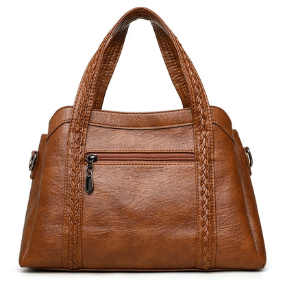 Elegant Women PU Leather Handbag Multiway Shoulder Bag Crossbody Purse for Ladies Stylish Top Handle Satchel Work Office Bag New