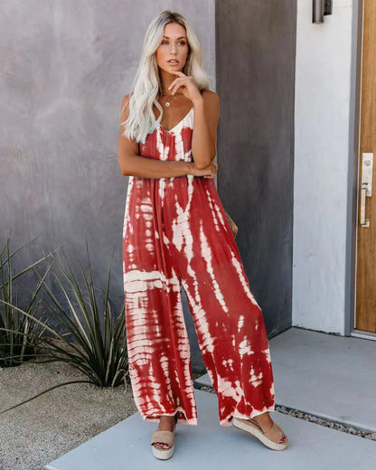 Women's Jumpsuit 2023 New Women's Clothing Wholesale Russian European and American Suspender Sexy Wide Leg Pants