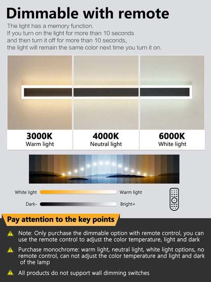 Modern Waterproof outdoor Long Strip LED wall lamps IP65 Iron Wall Light Garden porch Sconce Lights 110V 220V wall washer
