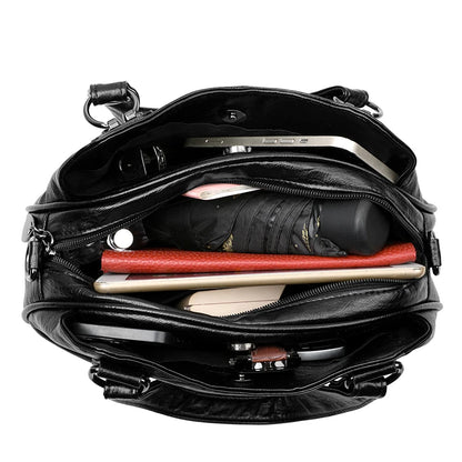 Luxury Handbags 3 Layers Large Capacity High Quality Designer Handbags Soft Leather Ladies Shoulder Crossbody Bag for Women Sac