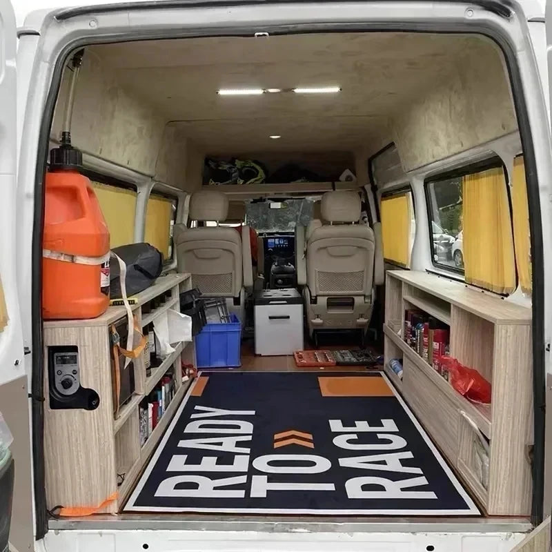 Motorcycle Carpet Polyester Parking Mat Display Carpet Racing Bicycle Carpets Mat Anti-slip Bedside Rugs Customized Display Rug
