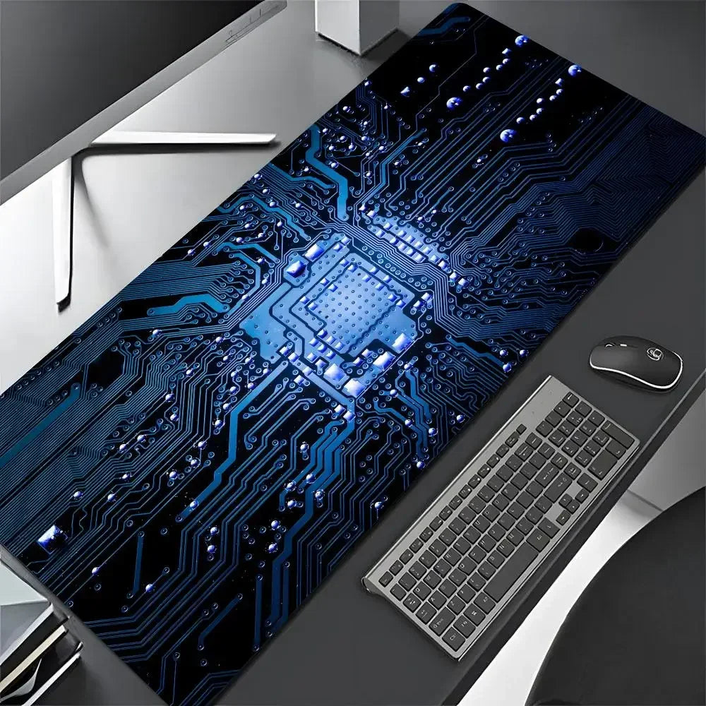 Inside Motherboard Circuit Board Mouse Pad Large Keyboard Anti-slip 900X400 Table Cushion Office Desk Mat Pc Gamer Accessories