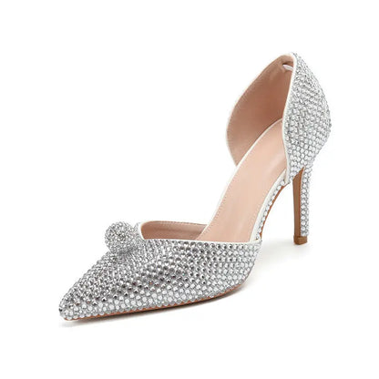 Ins Fashion Runway Show Luxury High Heel Color Hot Diamond Gradient Women'S Shoes Sandal Blingbling Wedding Shoes Dinner Pumps