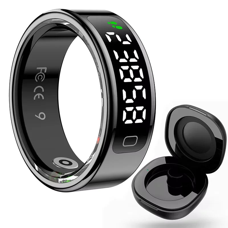 2026 R11C Smart Ring Men Women LED Display Screen Health Ring Heart Rate Sleep Monitor Waterproof Smartring for Android IOS