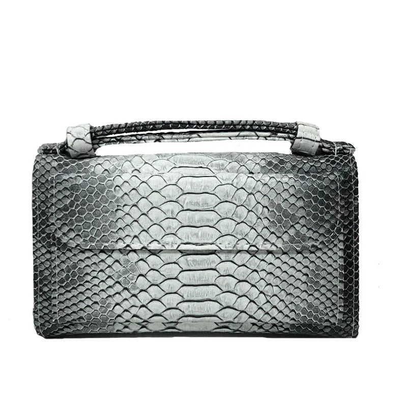 Luxury Snake Pattern Chain Flap Handbags Evening Clutches Crossbody Messenger Shoulder Bags Women Female Ladies Luxurious Purses