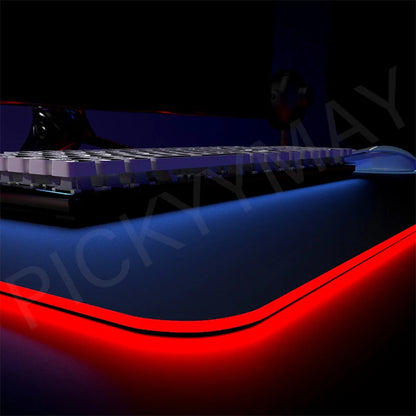 Sexy GirlLED Gaming Mousepads Large Backlight Desk Mat Non-Slip Gamer Mousepad Locking Edge RGB Mouse Pad Luminous Mouse Mat