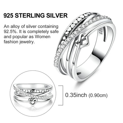 LAZA 925 Sterling Silver Colorful Rings Sparking Zirconium Bowknot Moon Sun Original Ring For Women Anniversary Wedding Gifts