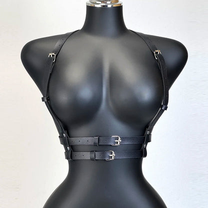 Fashion PU Leather Waist Belt For Women Punk Gothic Chest Harness Belt Harajuku Suspenders Clothing Accessories
