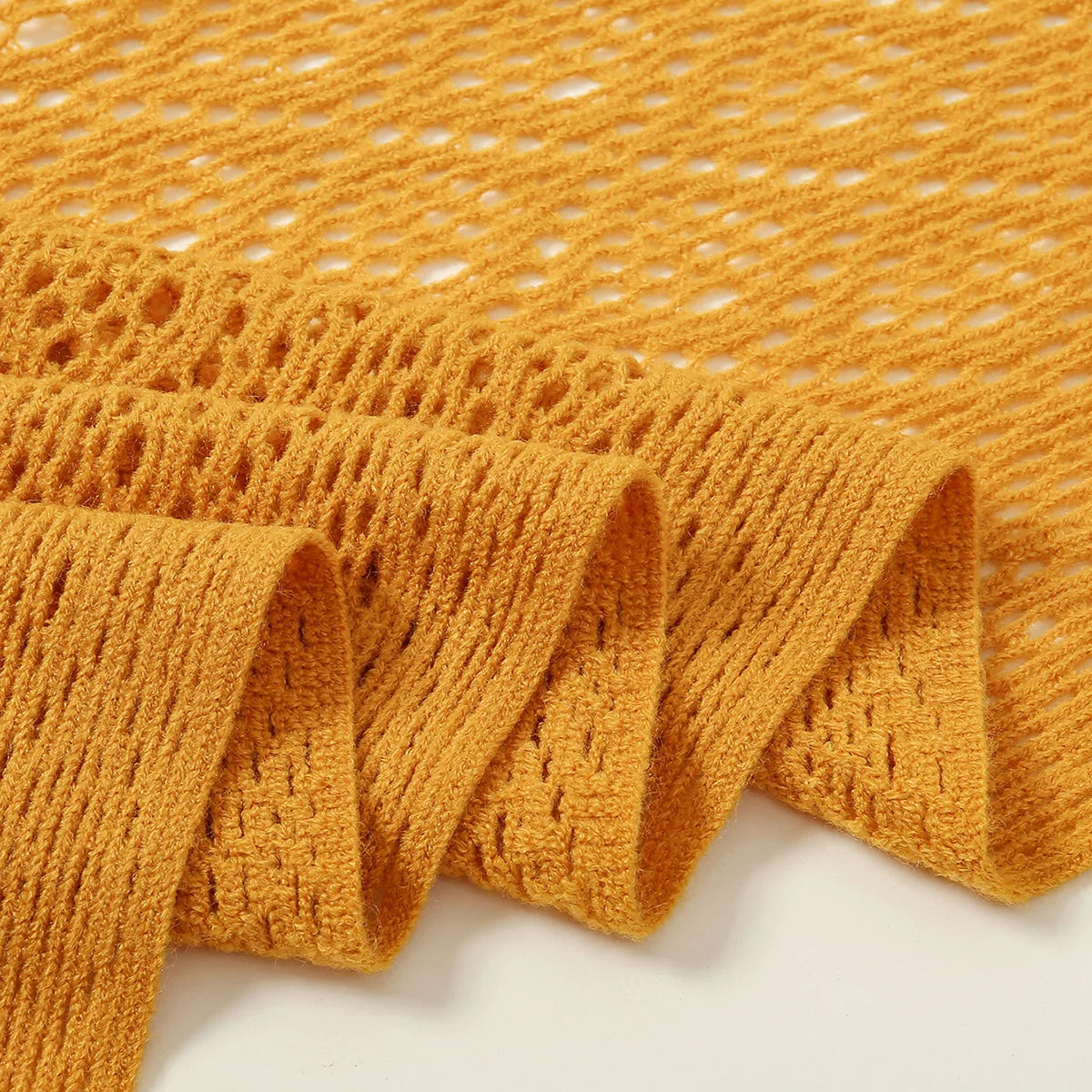 Knit Hollow Out Fake Collar Warm Tassel Shawl Scarf Fashion Pullover Lightweight Solid Knitted Large Scarfs Women Muffler Wrap