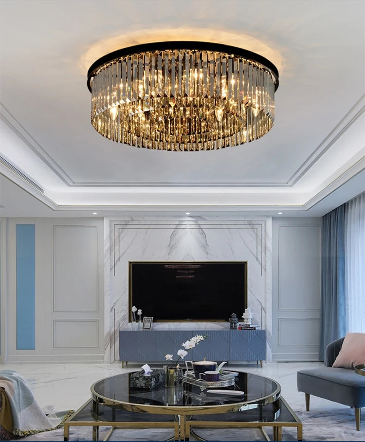 Nordic Designer Luxury Ceiling Chandeliers Modern LED Crystal Pendant Lights for Bedroom Living Room Light Fixtures