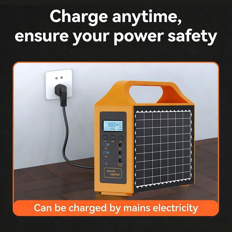 100W/150W Portable Solar Power Station with LED Light & Solar Panel 220V 110V Power Supply Solar Generator Outdoor Backup Power