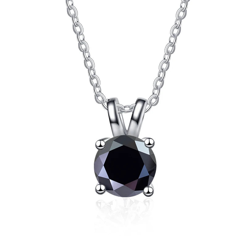 JoyceJelly 1ct 2ct Moissanite Pendant Necklace For Women Top Quality 925 Sterling Silver Wedding Party Bridal Fine Jewelry Gift