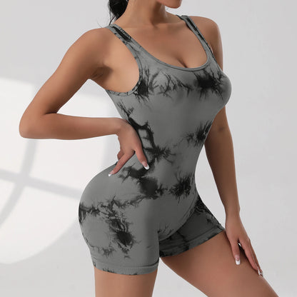 Sexy With V-shaped Exposed Waist Women's Summer Jumpsuits Fitness Daily Wear Casual Yoga Workout Jumpsuits