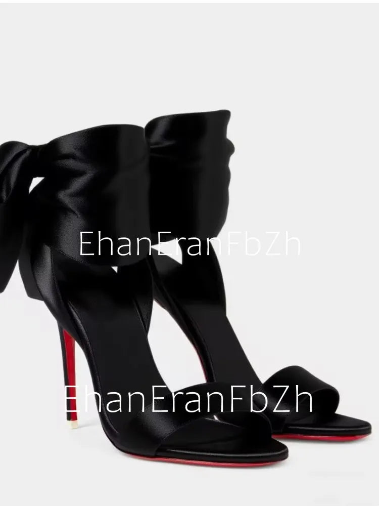 European and American Summer New Ankle Strap Women's Slim High-heeled Sandals Fashionable and Sexy Party Wedding Sandals