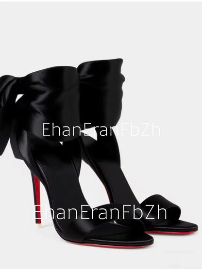 European and American Summer New Ankle Strap Women's Slim High-heeled Sandals Fashionable and Sexy Party Wedding Sandals