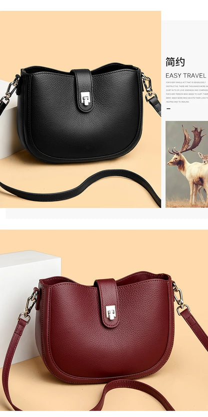 Luxury Genuine Leather Tote Bag Women Real Cow Leather Handbag Fashion Ladies Shoulder Crossbody Bags 2025 New Female Sac A Main