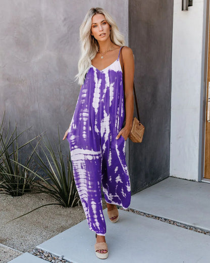 Women's Jumpsuit 2023 New Women's Clothing Wholesale Russian European and American Suspender Sexy Wide Leg Pants