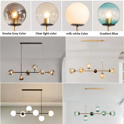 Northern Europe Dining Room Chandeliers Designer One Character Long Strip Pendant Lamp Decoration Maison LED Lights