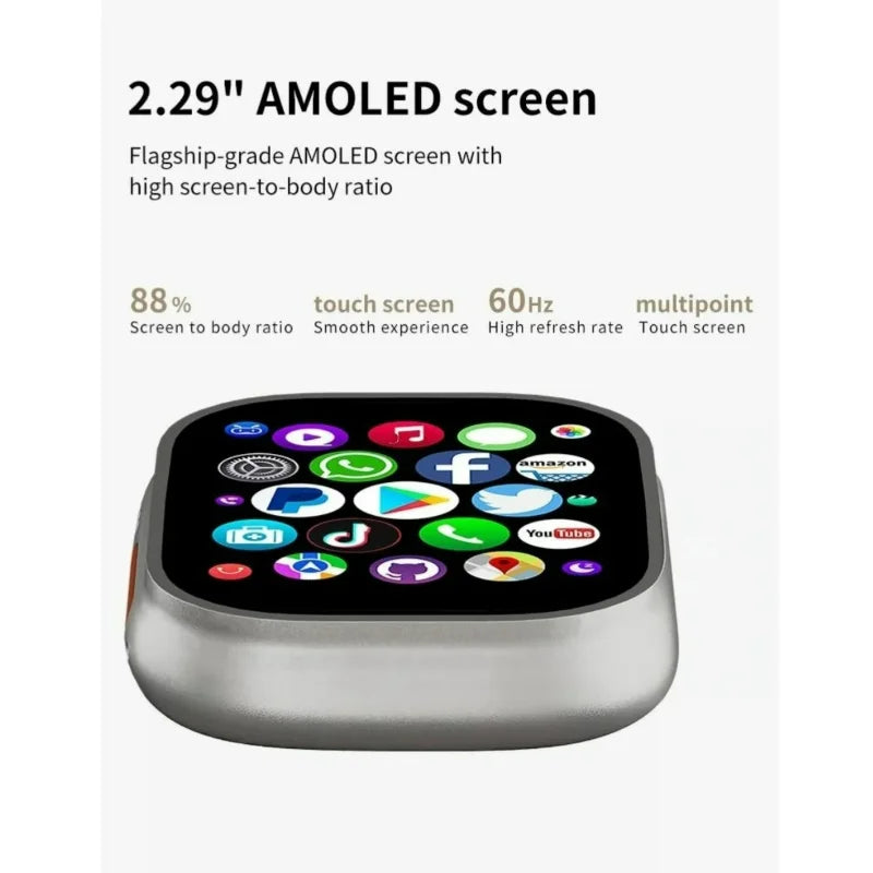 4G Android Smart Watch DW200 Amoled Smartwatch+1/3pcs straps 64GB Rom Heart Rate SmartWatch Men women support SIM Card GPS WIFI