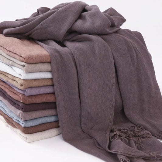 60 Color Cotton Crepe Shawl Headwraps Fashion Scarf Hijab For Women Veil Muslim Islam Hijab Cap Scarf For Muslim Shawl 200*90CM