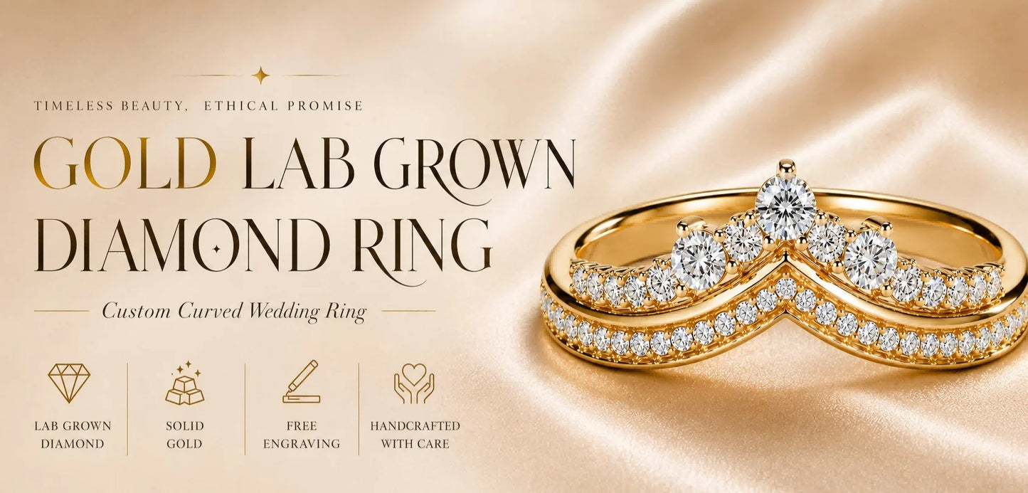 Custom Lab Grown Diamond Ring 9K 14K Gold 0.3cttw D Color VVS Clarity Engagement Promise Wedding Anniversary Ring for Women
