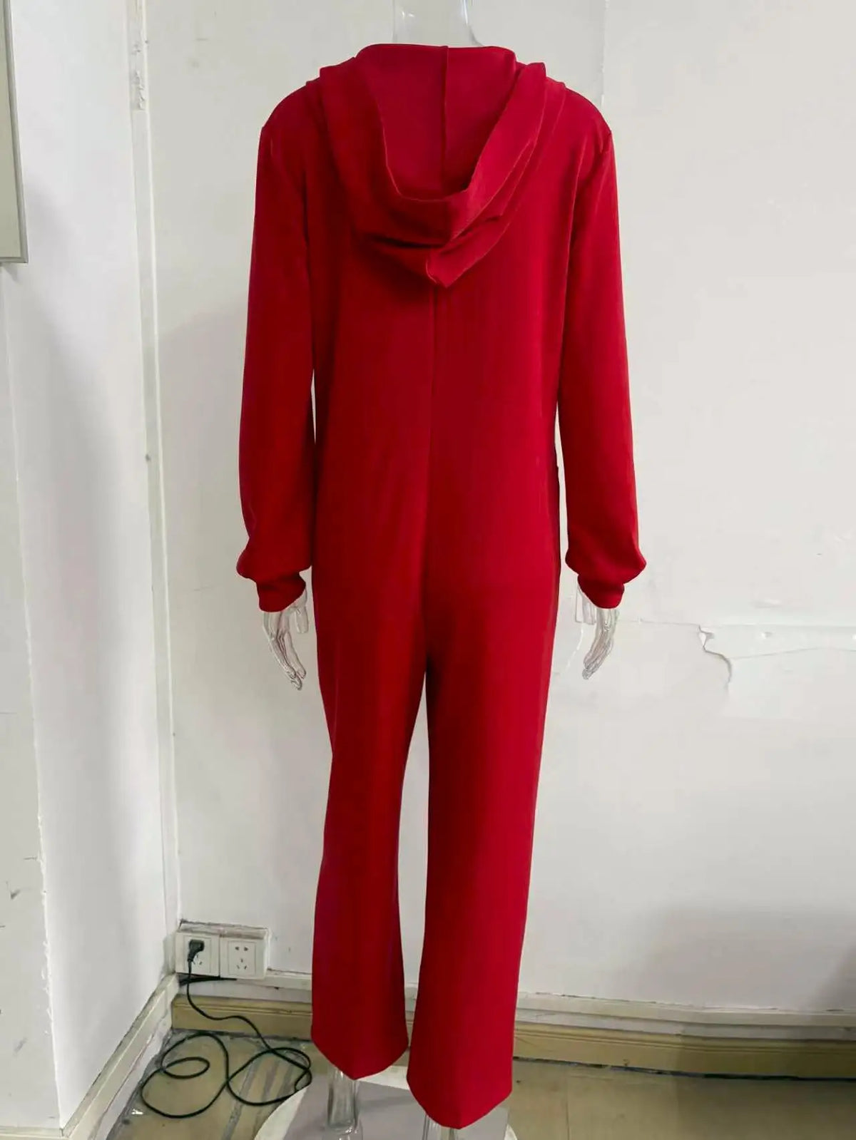 Autumn New Fashion Hooded Zipper Women's Jumpsuit Casual Loose Jumpsuit Straight Pants Pocket Rompers Lazy Female Home Wear 2026