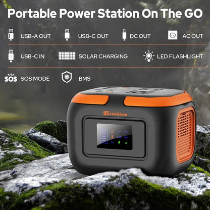 Portable Power Station 120W, Compact Generator 97.6Wh Battery Pack with AC Outlet and USB C Input for Outdoor and Emergency Use
