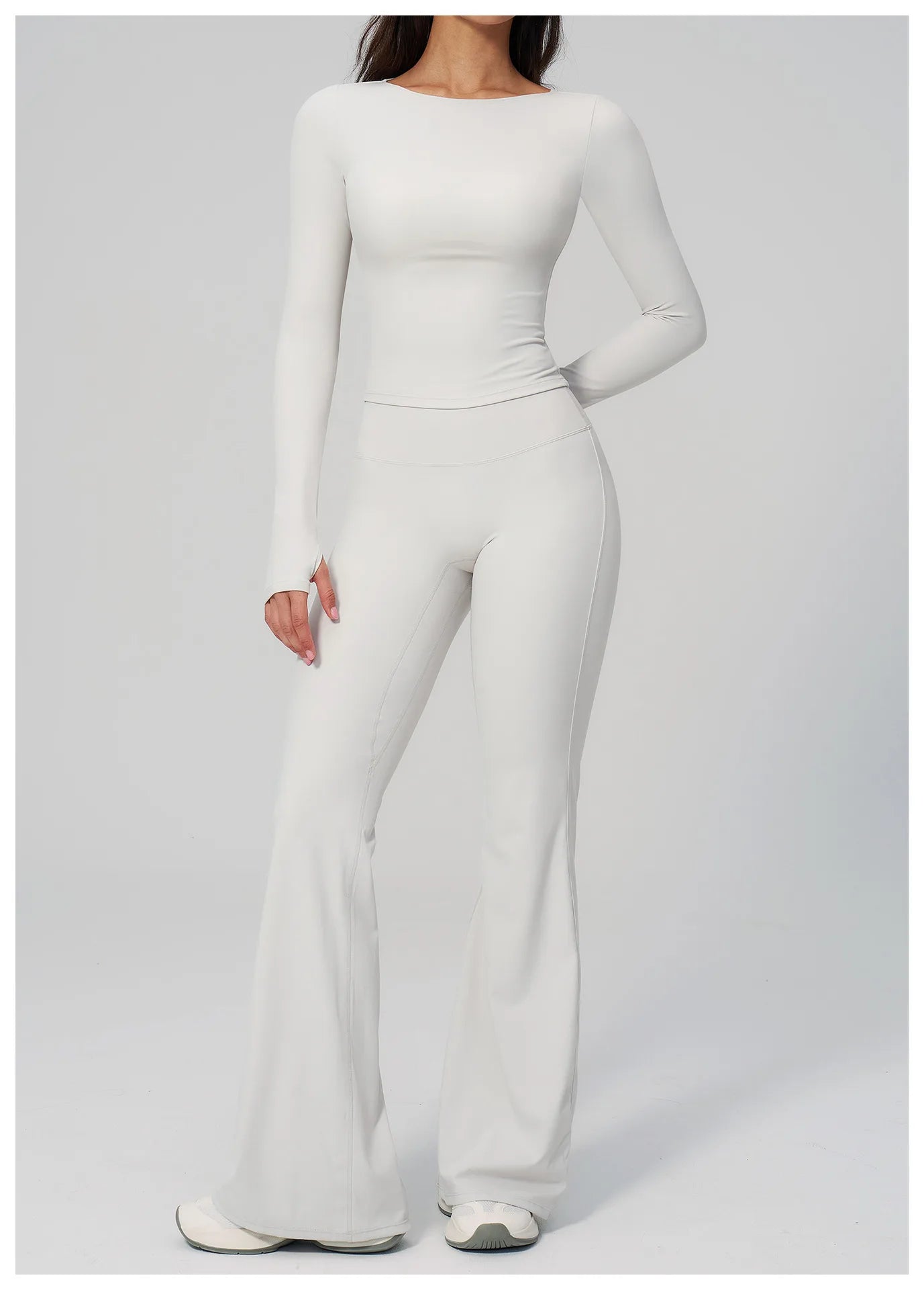 Yoga Set 2PCS Women Tracksuit Sportswear Workout Clothes Athletic Wear Gym Clothing Legging Fitness Top Long Sleeve Sports Suits