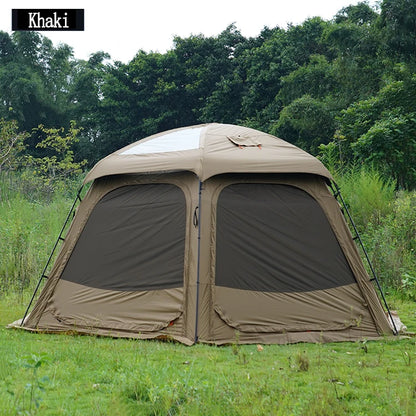 Hot Selling Large Connectable Big Family Camping Tent Dia. 460cm Geodesic Dome Tent with Modular Pod Tent Design 5 Bedrooms