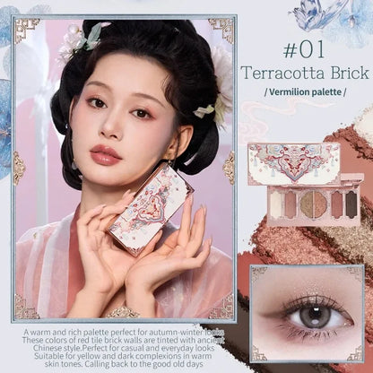 Makeup Flower Knows Set Swan Ballet Series Six Color Eyeshadow Palette Embossed Blusher Shine Lipstick Kit With Bag All In