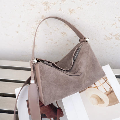 New Genuine Leather Luxury Designer Women Shoulder Crossbody Underarm Bags Cowhide Ladies Large Capacity Tote Bag Fashion Purse