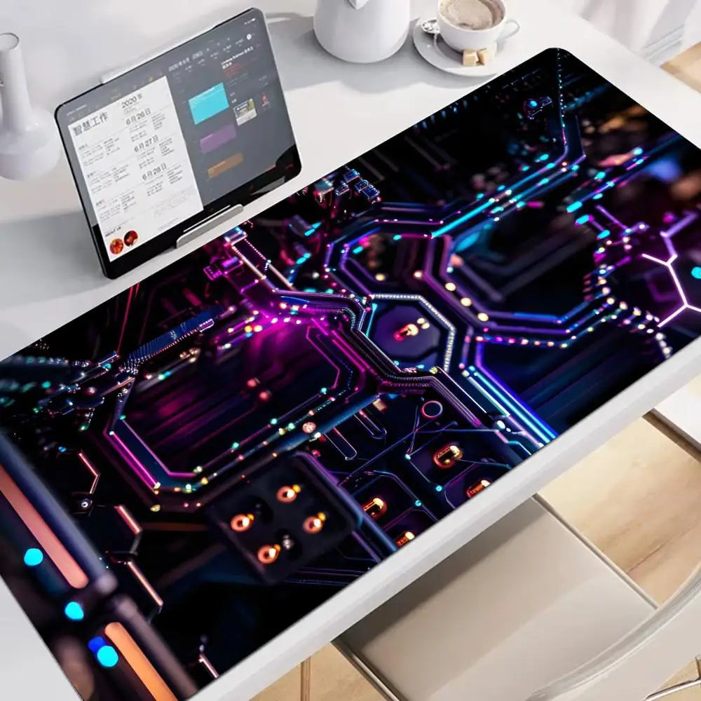 Tech Gear Circuit Large Desk Mat Mouse Pad Mouse Mat Gaming Keyboard Mat Play mat Non-Slip  Rubber PC Gaming Office Table Decor