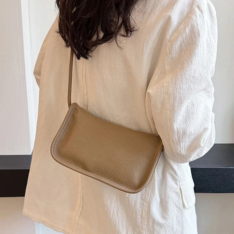 100%Real Cowhide Genuine Leather Sac Fashion Women Crossbody Bags For Ladies New High Capacity Shoulder Bag Handbag Female Purse