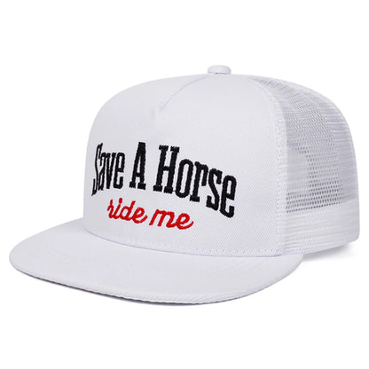 2025 Personalized New Flat Edge Hat letters Creative Embroidered Street HipHop Hat Outdoor Leisure Sunshade Baseball Hat Net Hat