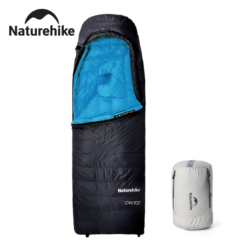 Naturehike CW700 Envelope Duck Down Sleeping Bag Winter Warm 650FP Down Sleeping Bag Camping Hiking Ultralight Sleeping Bag for Men & Women
