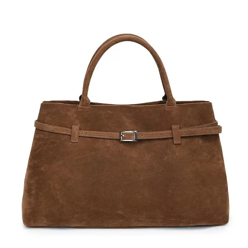 NEW Luxury Brand Rodeo Woman Bags Faux Suede Brown Totes Gold Buckle Shoulder Bags Fashion Women Handbags