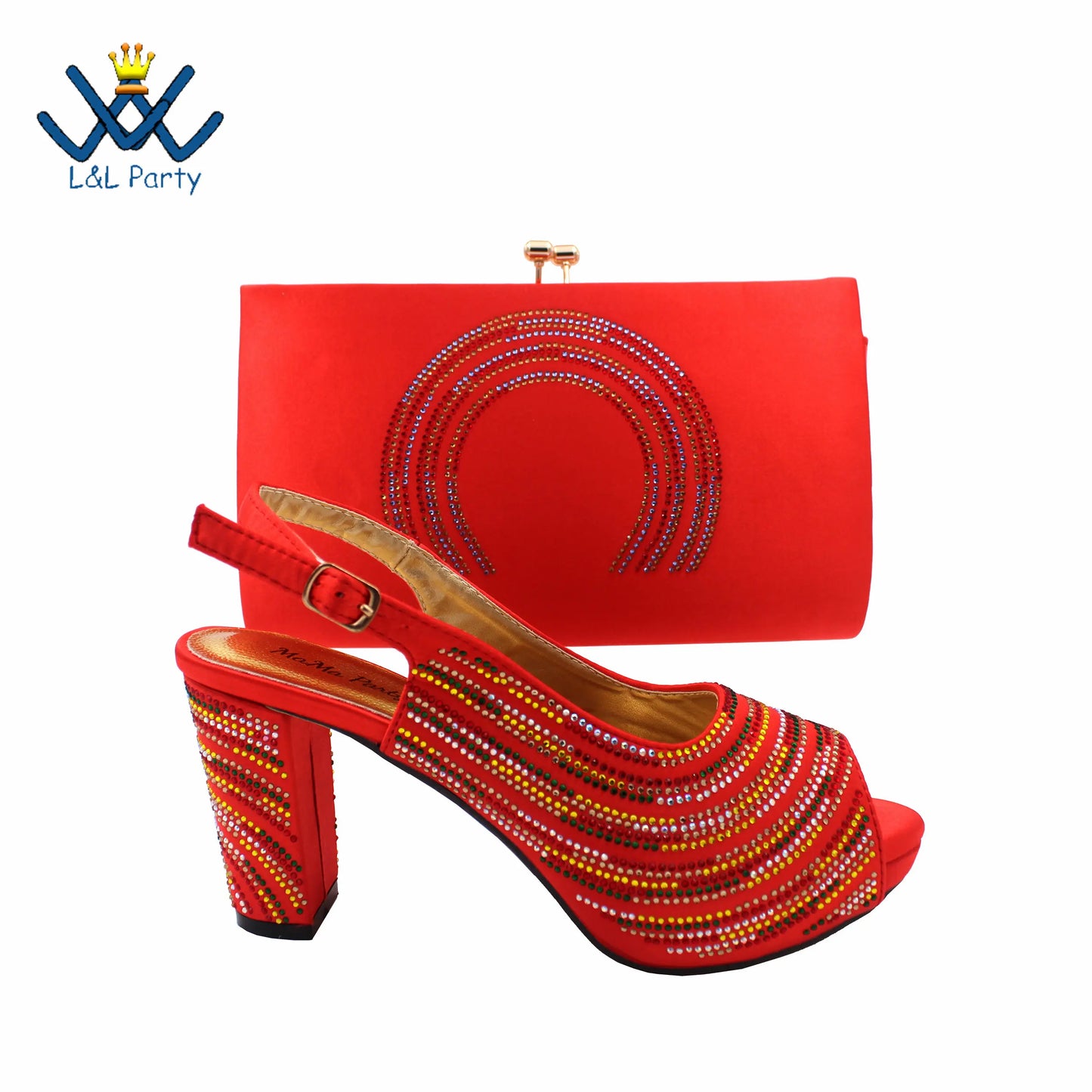 2023 Classics Peep Toe Lemon Green Color Hot Sale Sandals High Quality Women Shoes and Bag Set with Platform for Brithday Party