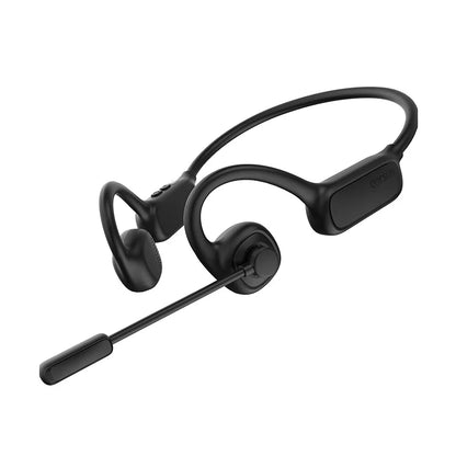 Open-Ear Headsets with Noise Canceling Boom Microphone Lightweight Bluetooth Wireless Headphones for Trucker Office Call Center
