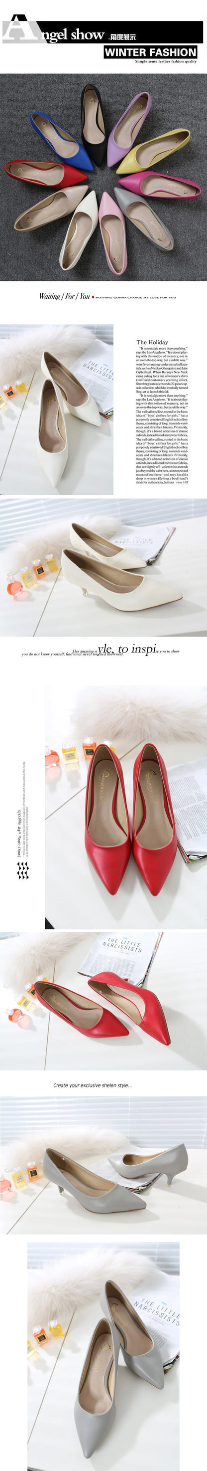 Professional High Heels Women Pointed Shallow Mouthed Single Shoes Black Slim Heeled Flight Attendant Formal Work Shoes Pumps